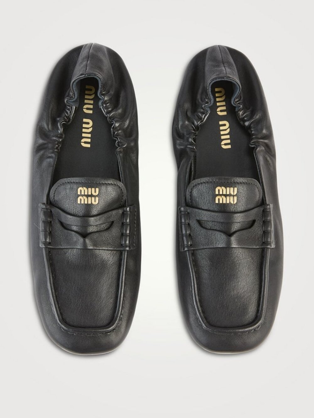 MIU MIU Leather Penny Loafers 38